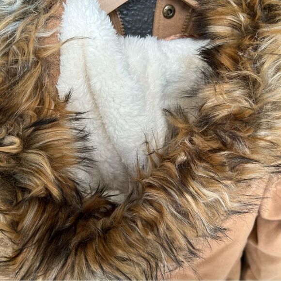 Denim & Co Anorak Jacket Sherpa Lined Hood Women | size XXS - Picture 5 of 10